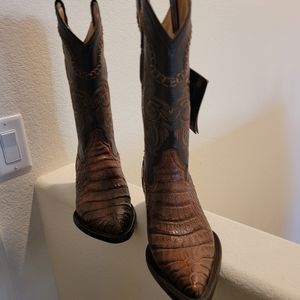 Brown Crocodile Cowboy boots
